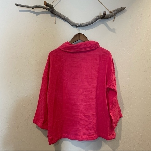 Soft Surroundings Giovinezza Pink Cowl Neck Top - Picture 4 of 8